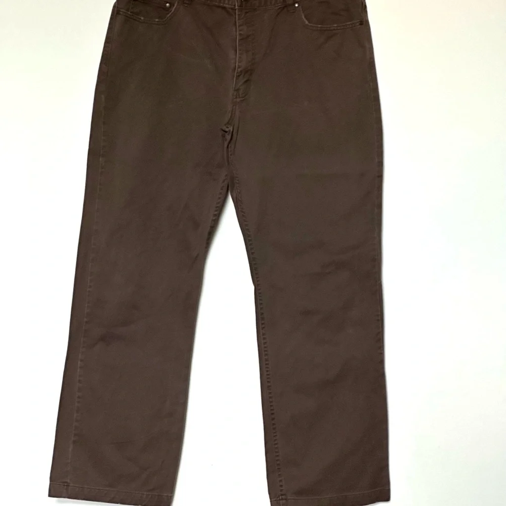 Kenneth Cole Reaction Mens Relaxed Fit Brown Jeans Comfortable Work Casual 38X32